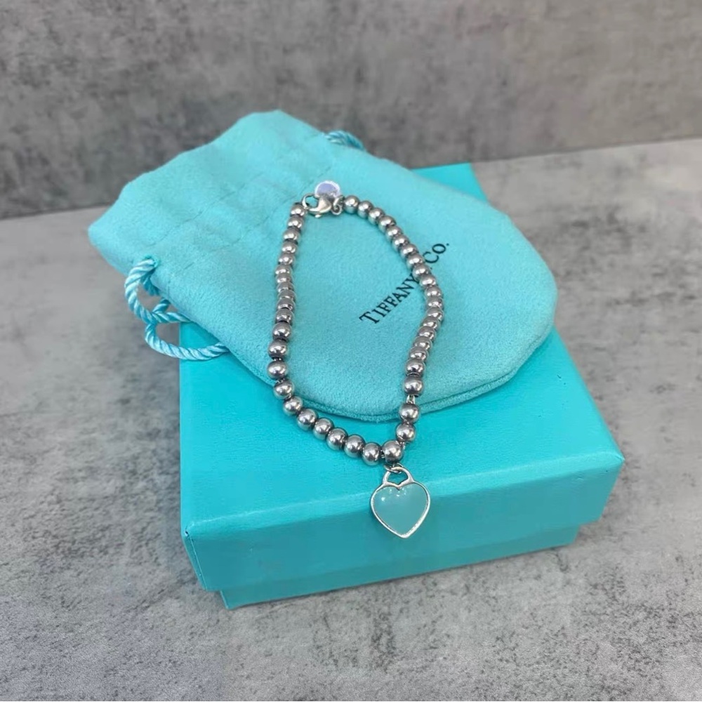 Tiffany & Co. Silver Bracelet Timeless Beaded Design